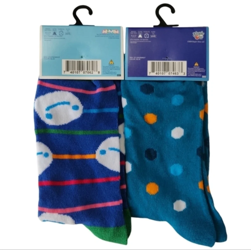 Novelty Crew‎ Socks Dippin' Dots and Jet-Puffed Marshmallows Size 6-12